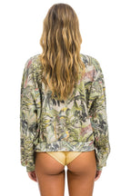 Retro JUNGLE RELAXED CREW SWEATSHIRT - SAND