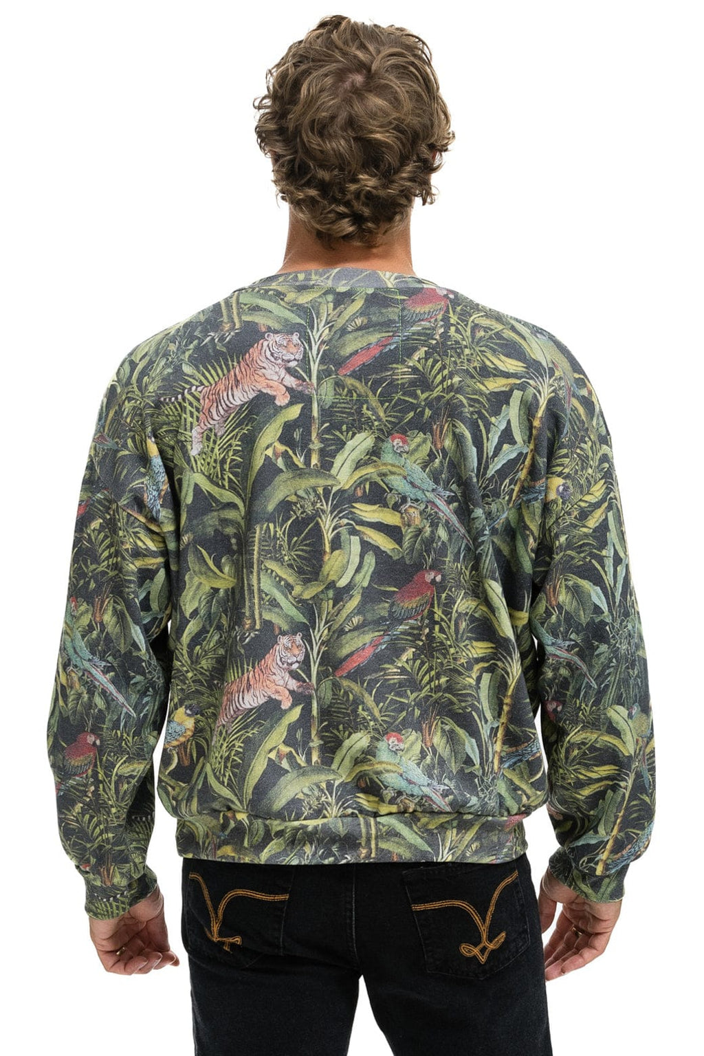 Retro JUNGLE RELAXED CREW SWEATSHIRT - VINTAGE CHARCOAL