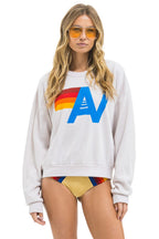 Retro LOGO RELAXED CREW SWEATSHIRT - DOVE