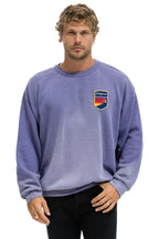 Retro CALIFORNIA SKIER PATCH RELAXED CREW SWEATSHIRT - FADED GRAPE