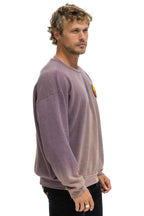 Retro SUNSET PATCH RELAXED CREW SWEATSHIRT - FADED MOCHA