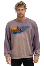 Retro WATER SKIER RELAXED CREW SWEATSHIRT - FADED MOCHA