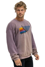Retro WATER SKIER RELAXED CREW SWEATSHIRT - FADED MOCHA
