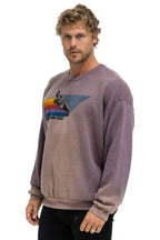 Retro WATER SKIER RELAXED CREW SWEATSHIRT - FADED MOCHA
