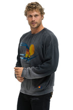 Retro WINDSURF JUMP RELAXED CREW SWEATSHIRT - FADED SMOKE