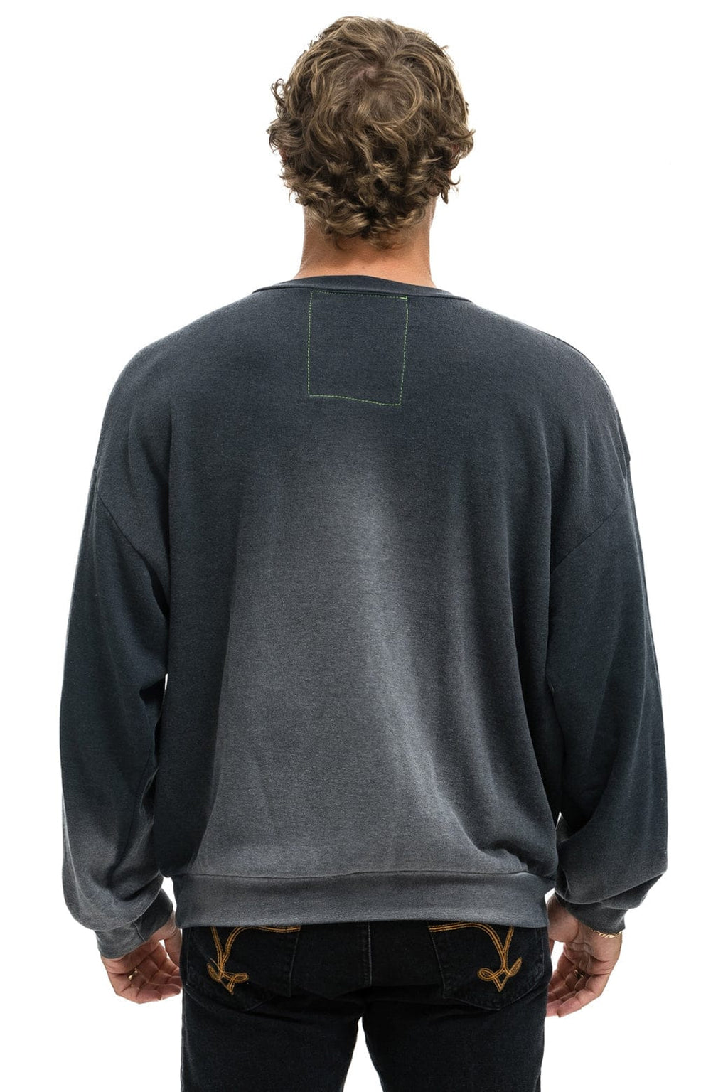 Retro WINDSURF JUMP RELAXED CREW SWEATSHIRT - FADED SMOKE