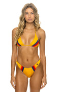 Retro 5 STRIPE LUXE TRIANGLE BIKINI TOP - HONEY