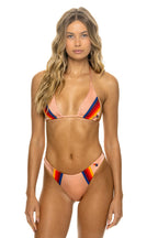 Retro 5 STRIPE LUXE TRIANGLE BIKINI TOP - BLUSH