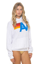 Retro LOGO PULLOVER RELAXED HOODIE - WHITE