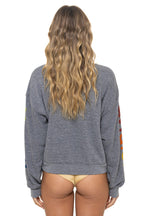 Retro AVIATOR NATION RELAXED VENICE CREW SWEATSHIRT - HEATHER GREY
