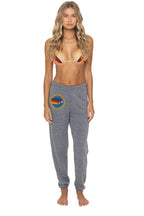 Retro AVIATOR NATION VENICE SWEATPANTS - HEATHER GREY