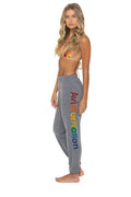 Retro AVIATOR NATION VENICE SWEATPANTS - HEATHER GREY