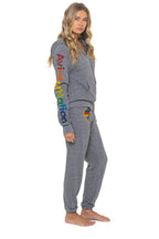 Retro AVIATOR NATION VENICE HOODIE - HEATHER GREY