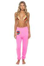 Retro AVIATOR NATION VENICE SWEATPANTS - NEON PINK