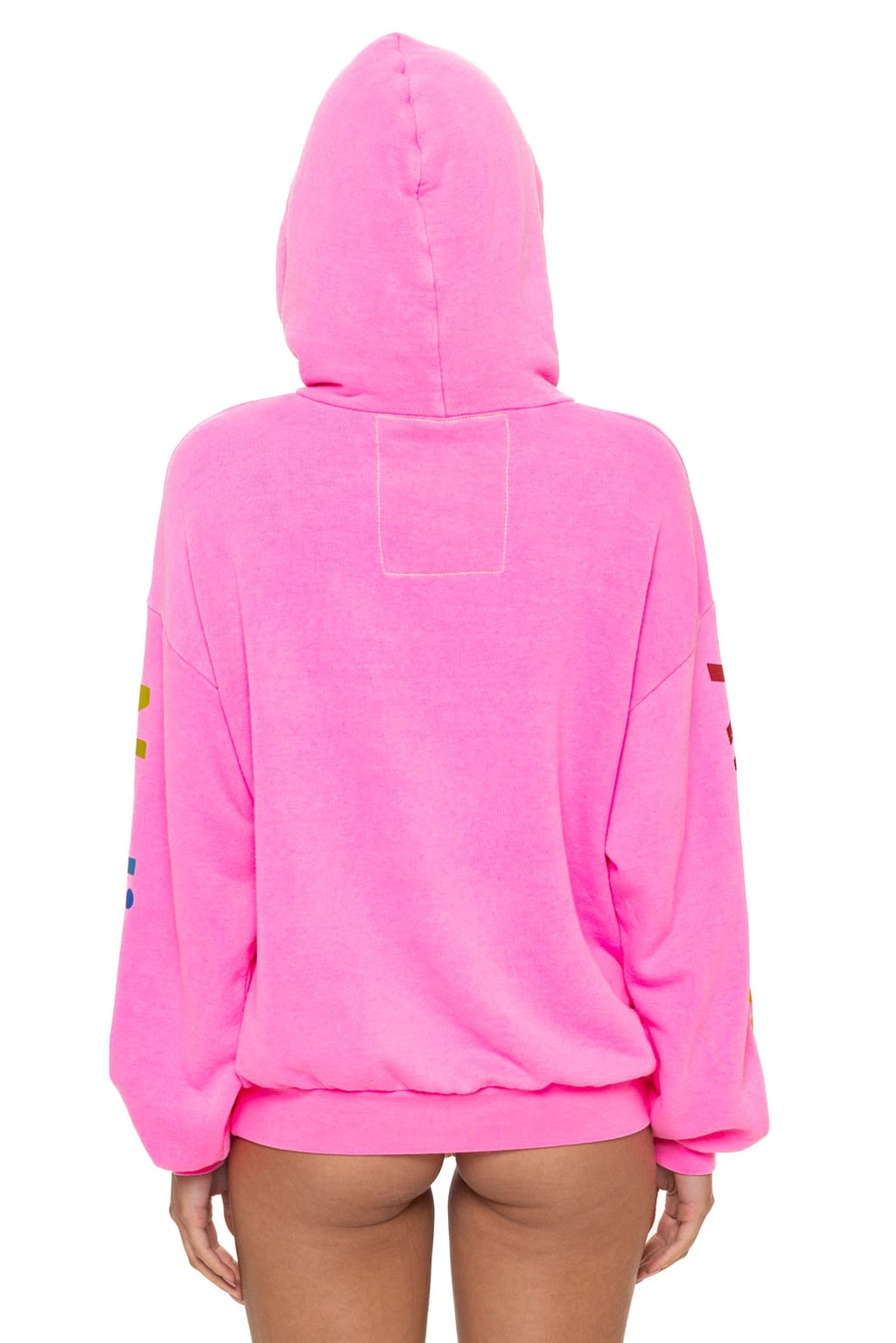 Retro AVIATOR NATION RELAXED VENICE PULLOVER HOODIE - NEON PINK