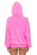 Retro AVIATOR NATION RELAXED VENICE PULLOVER HOODIE - NEON PINK