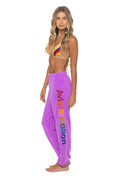 Retro AVIATOR NATION VENICE SWEATPANTS - NEON PURPLE