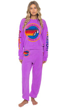 Retro AVIATOR NATION VENICE SWEATPANTS - NEON PURPLE