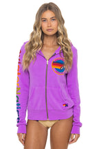 Retro AVIATOR NATION VENICE HOODIE - NEON PURPLE