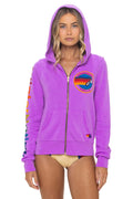 Retro AVIATOR NATION VENICE HOODIE - NEON PURPLE