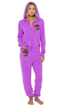 Retro AVIATOR NATION VENICE HOODIE - NEON PURPLE