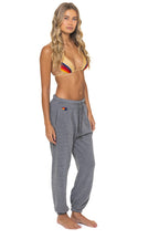Retro 5 STRIPE SWEATPANTS - HEATHER GREY