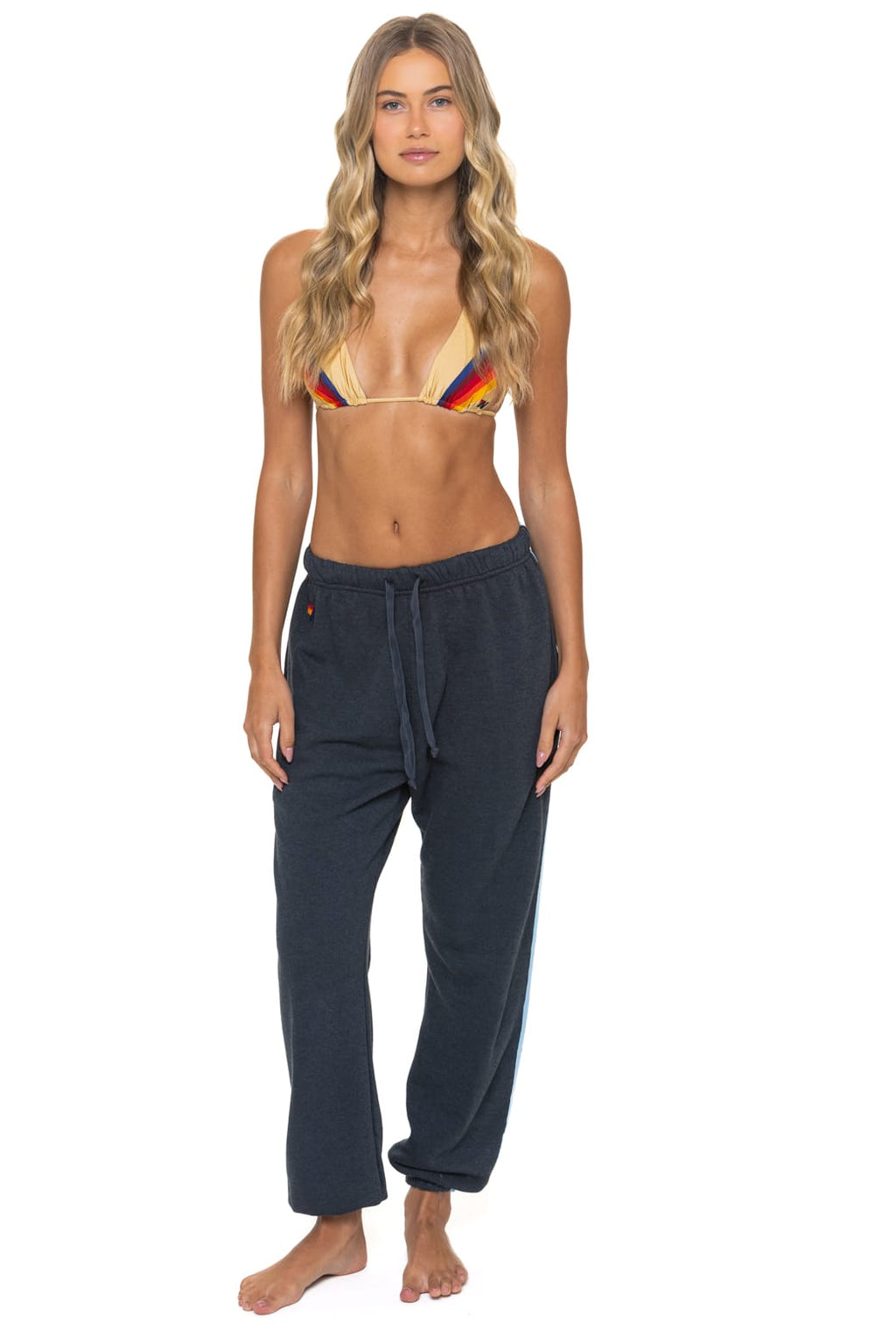 Retro 5 STRIPE SWEATPANTS - CHARCOAL BLUE