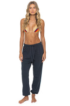 Retro 5 STRIPE SWEATPANTS - CHARCOAL BLUE