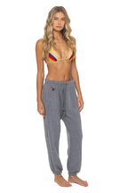 Retro 5 STRIPE SWEATPANTS - HEATHER GREY BLUE