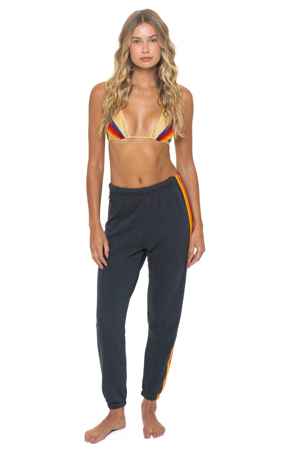 Retro 5 STRIPE SWEATPANTS - CHARCOAL
