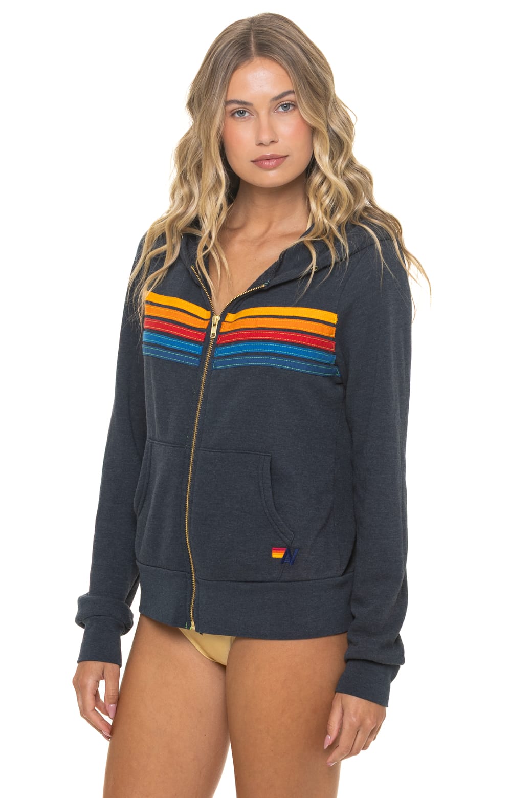 Retro 5 STRIPE HOODIE - CHARCOAL