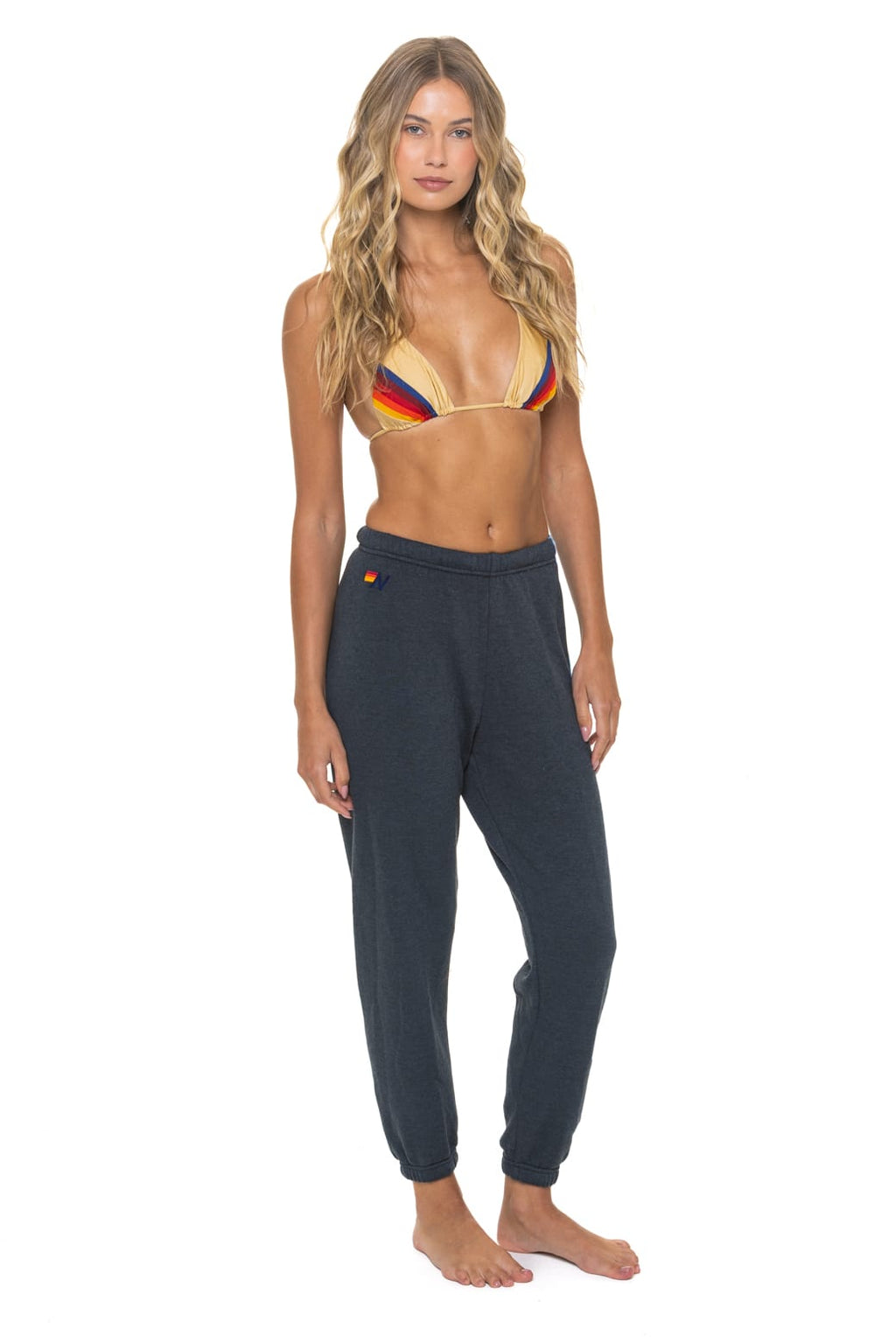 Retro 5 STRIPE SWEATPANTS - CHARCOAL BLUE