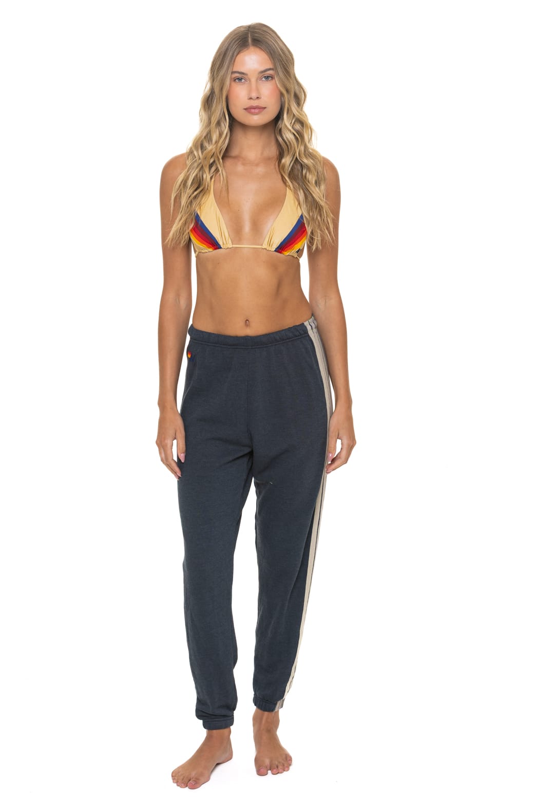 Retro 5 STRIPE SWEATPANTS - CHARCOAL GREY