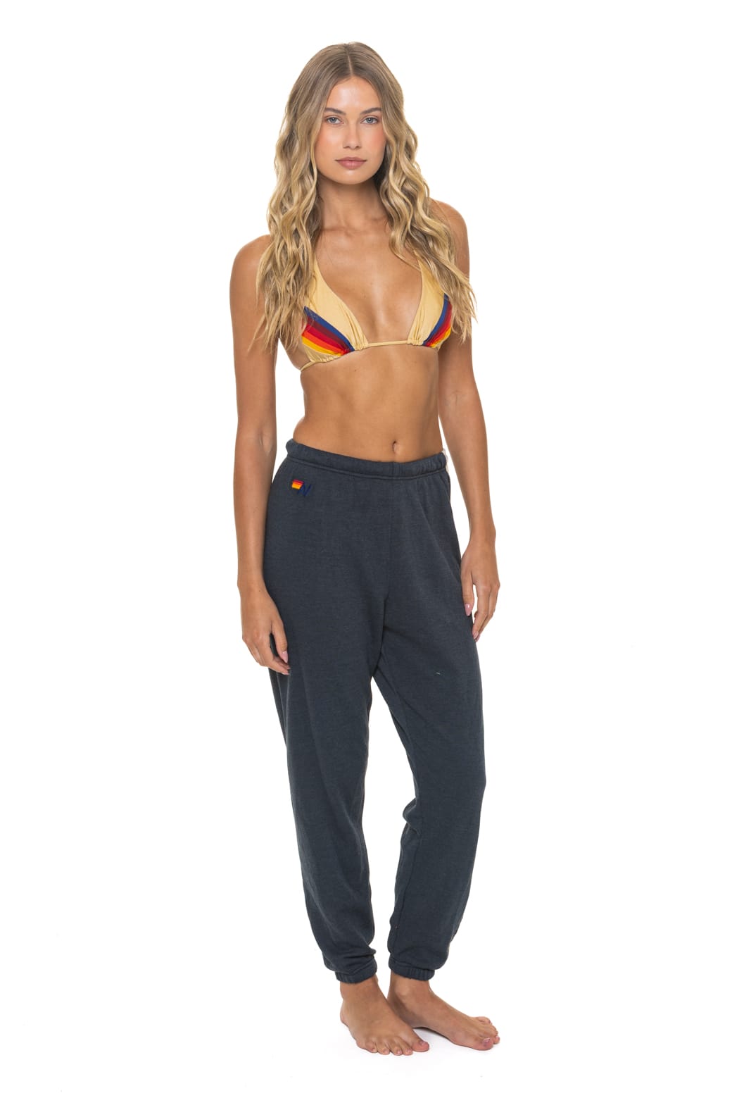 Retro 5 STRIPE SWEATPANTS - CHARCOAL GREY