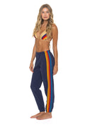 Retro 5 STRIPE SWEATPANTS - NAVY