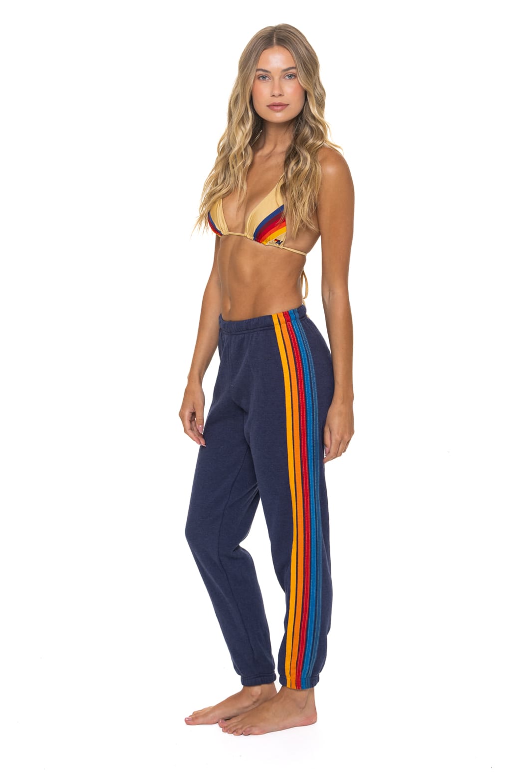 Retro 5 STRIPE SWEATPANTS - NAVY