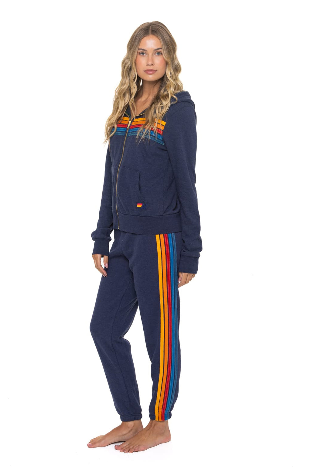 Retro 5 STRIPE HOODIE - NAVY