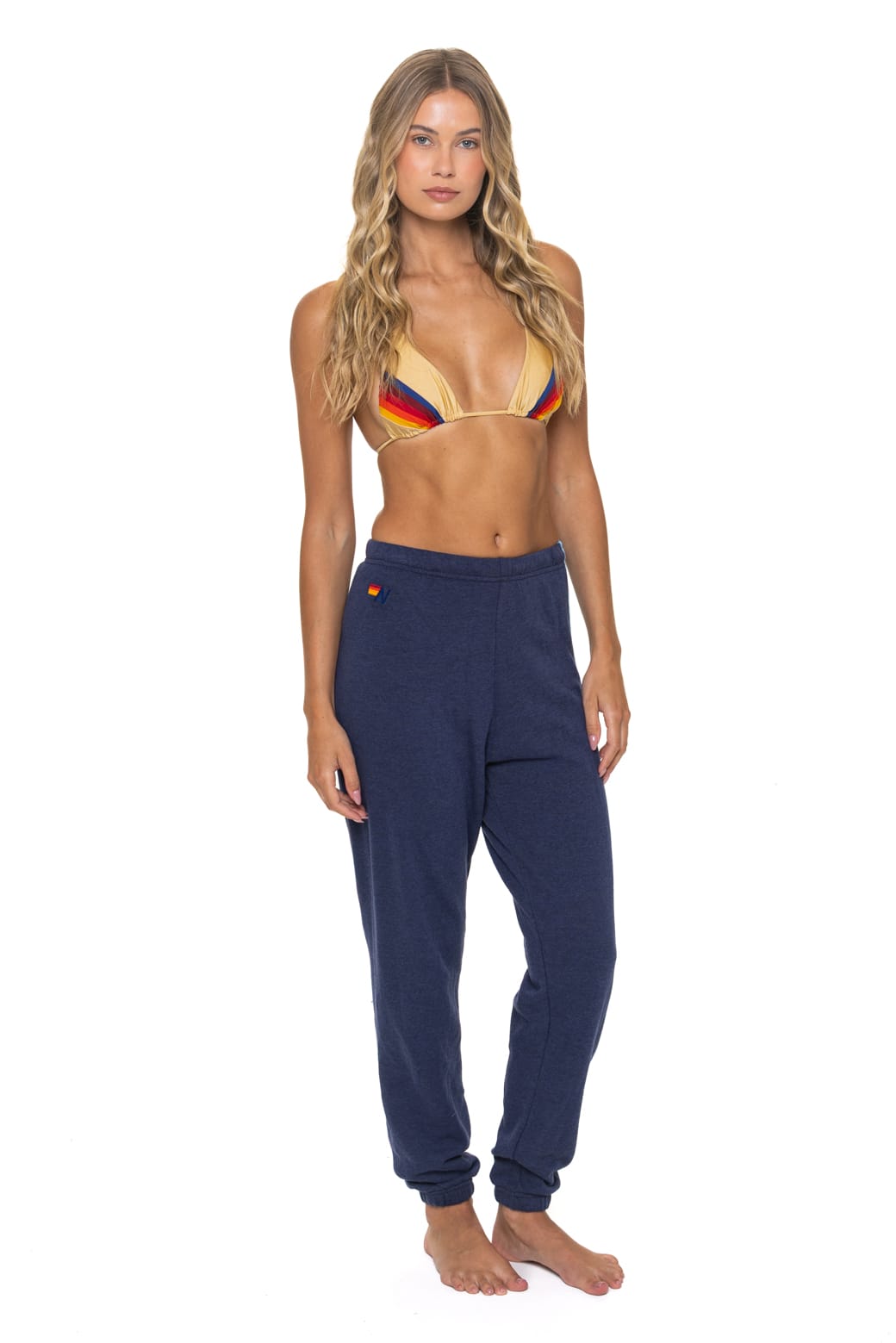 Retro 5 STRIPE SWEATPANTS - NAVY BLUE