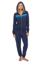 Retro 5 STRIPE HOODIE - NAVY BLUE