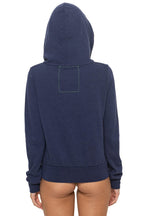Retro 5 STRIPE HOODIE - NAVY BLUE