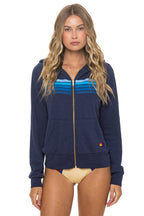Retro 5 STRIPE HOODIE - NAVY BLUE