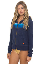 Retro 5 STRIPE HOODIE - NAVY BLUE