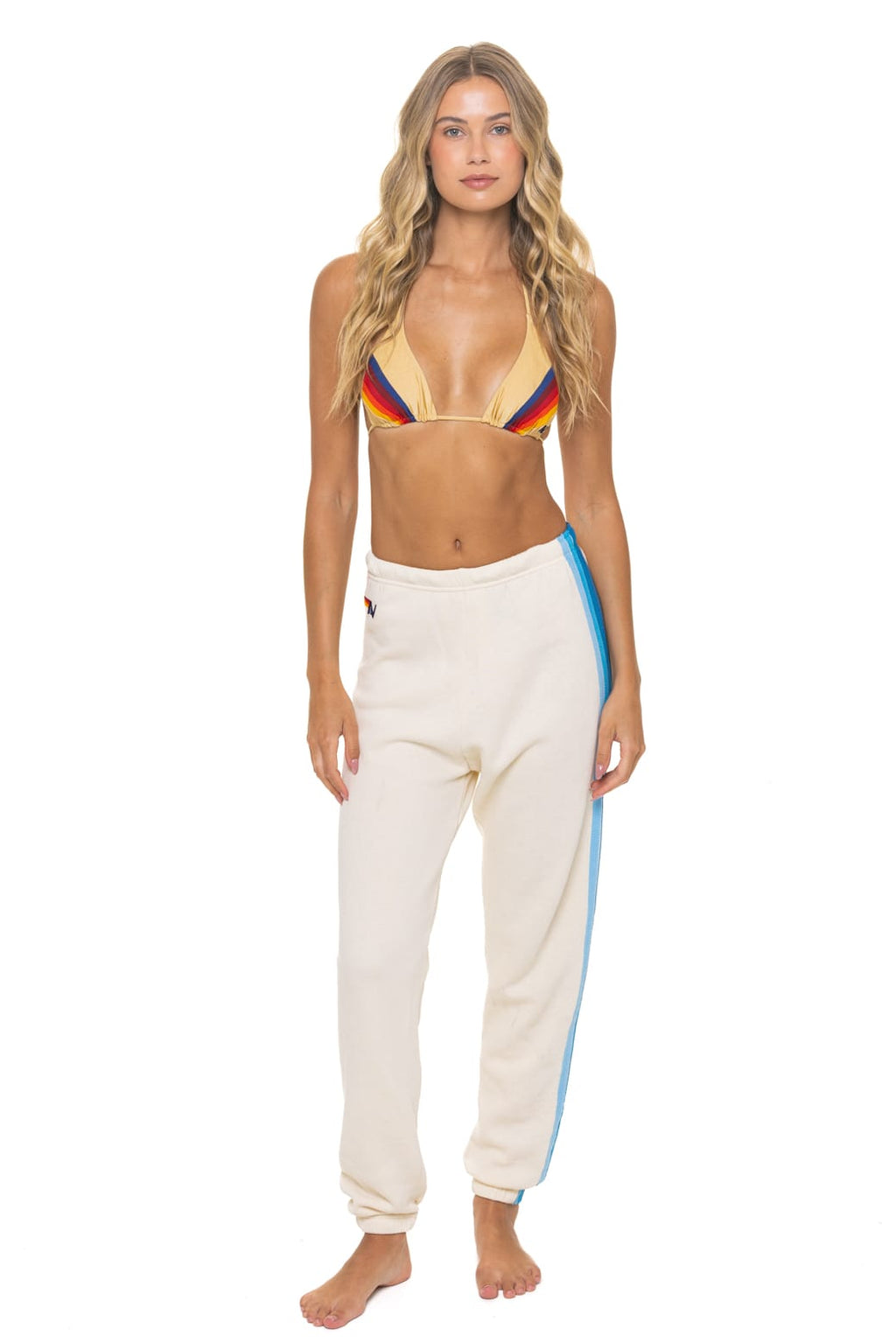 Retro 5 STRIPE SWEATPANTS - VINTAGE WHITE BLUE