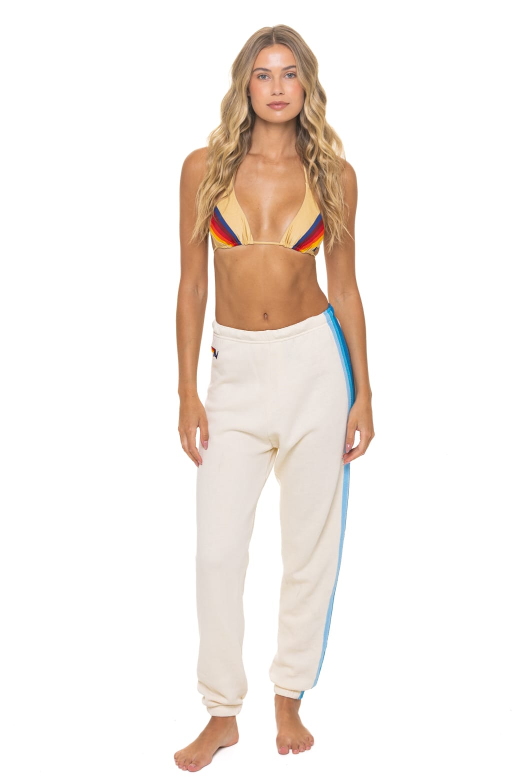 Retro 5 STRIPE SWEATPANTS - VINTAGE WHITE BLUE