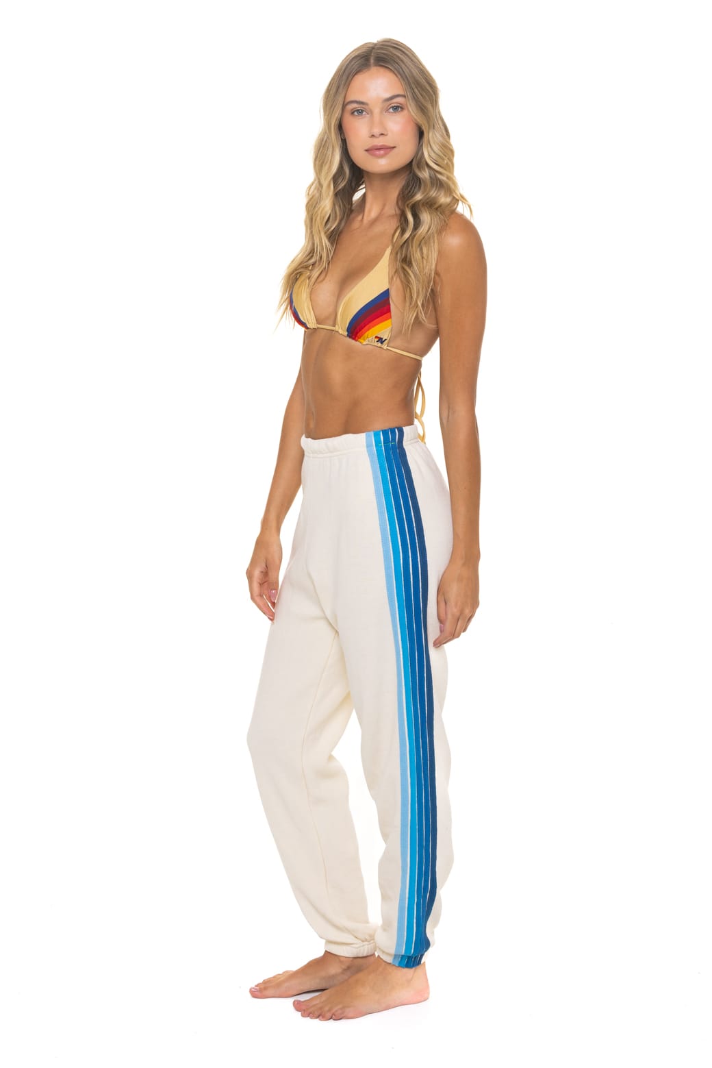 Retro 5 STRIPE SWEATPANTS - VINTAGE WHITE BLUE