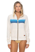 Retro 5 STRIPE HOODIE - VINTAGE WHITE BLUE