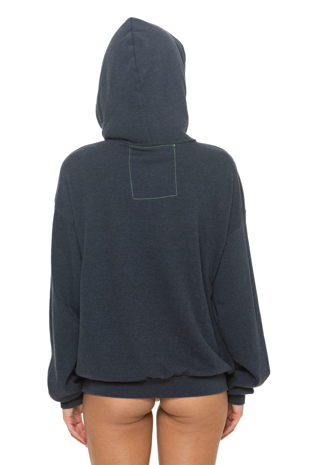 Retro LOGO PULLOVER RELAXED HOODIE - CHARCOAL