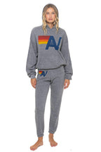 Retro LOGO PULLOVER RELAXED HOODIE - HEATHER GREY
