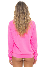 Retro LOGO SWEATSHIRT - NEON PINK