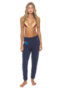Retro LOGO SWEATPANTS - NAVY